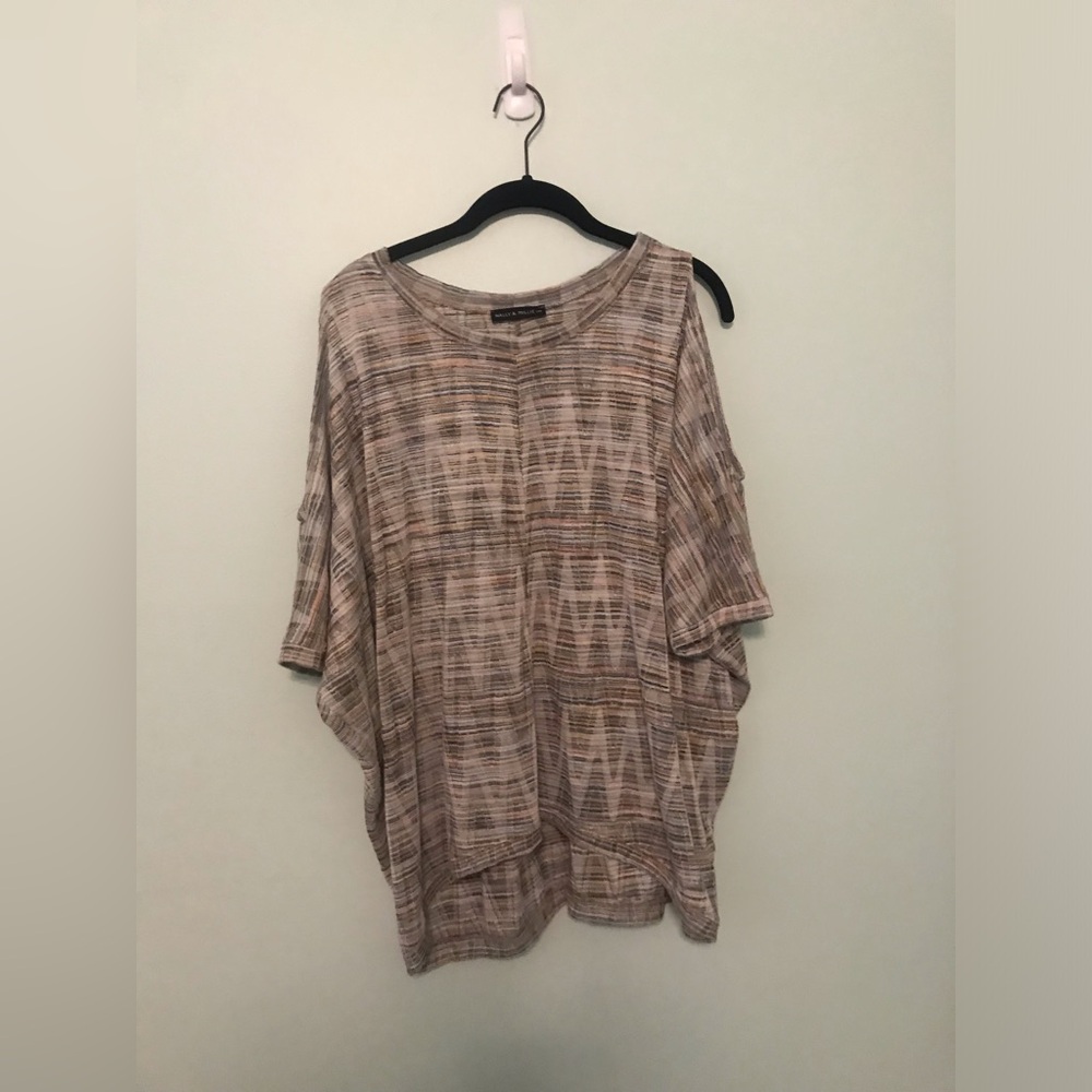 Nally & Millie Multi Colored Zig Zag Blouse